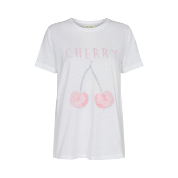 Sofie Schnoor - T-shirt - White / Cherry