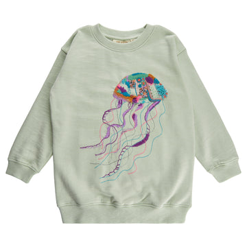 Soft Gallery - Garly Jellyfish Emb Sweatshirt - Pale Aqua