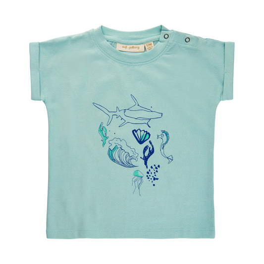Soft Gallery - Frederick Sealife SS Tee - Canal Blue