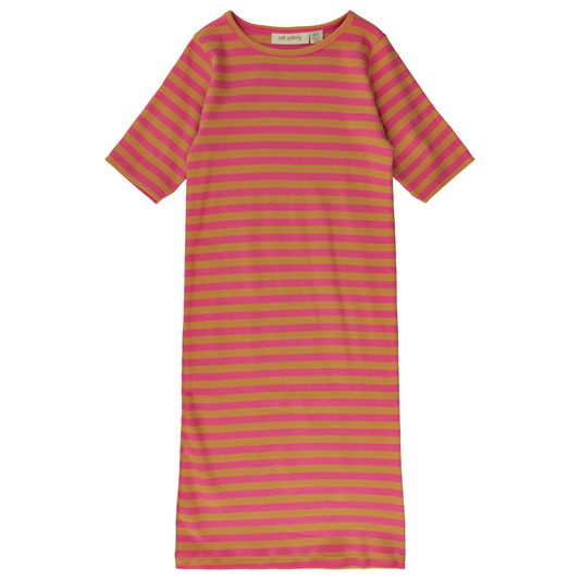 Soft Gallery - Bella YD Striped SS Dress, SG2106 - Yam / Pink