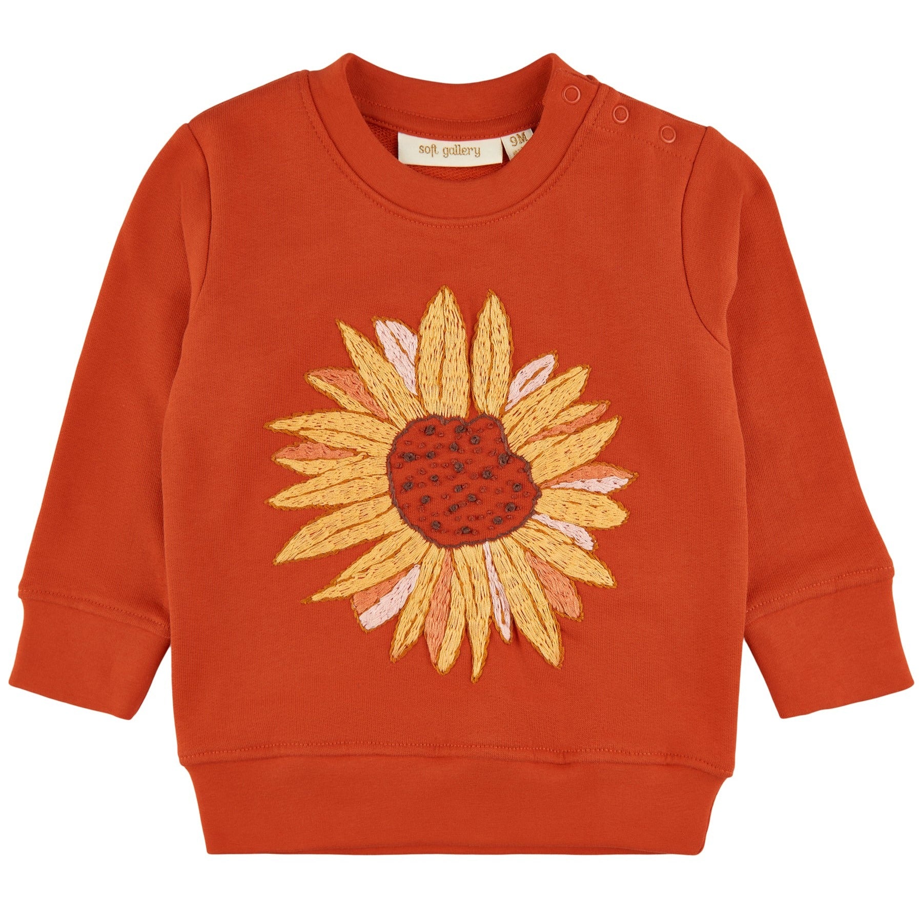 Soft Gallery - Buzz Sunflower Sweatshirt, SG2175 - Scarlet Ibis