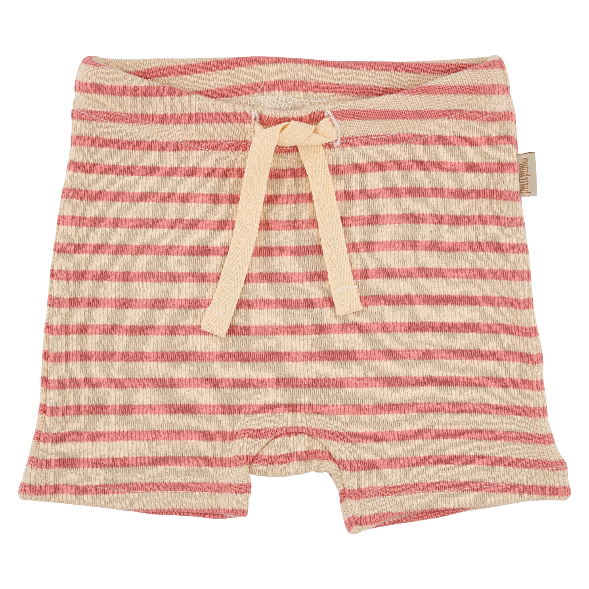 Petit Piao - Shorts Modal Striped - Dark Peach / Cream