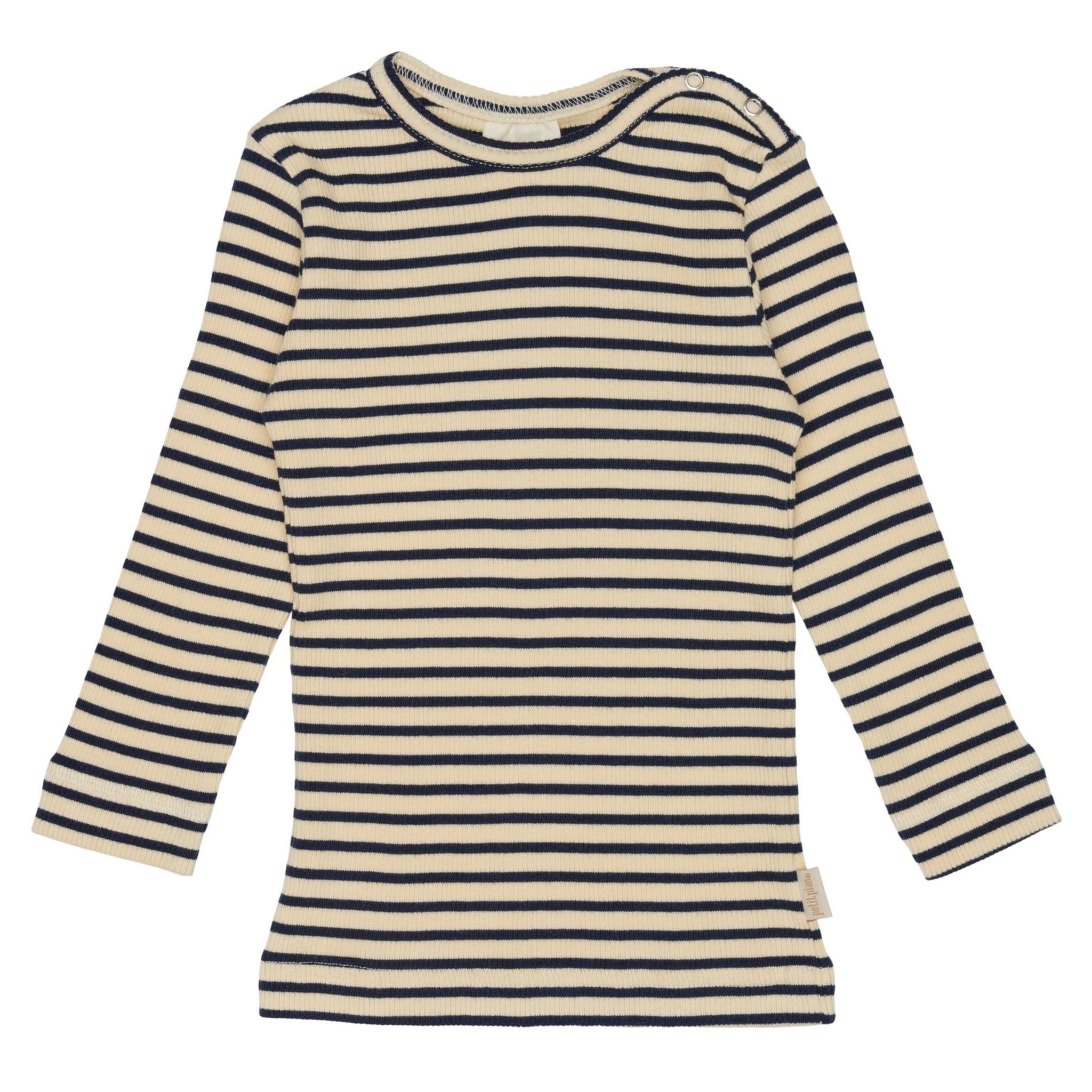 Petit Piao - Modal T-shirt Striped LS - Marine / Cream