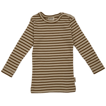 Petit Piao - T-shirt LS Modal Striped, PP303 - Rubber / Tapioka