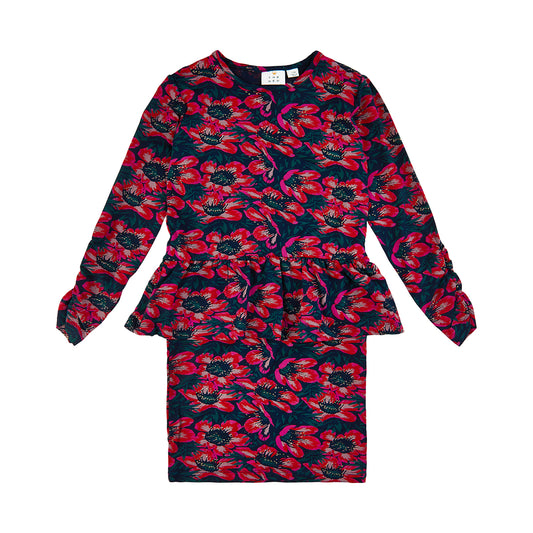 THE NEW - Agnes Dress LS (TN3892) - Big Flower