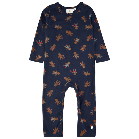 THE NEW Siblings - Holiday LS Jumpsuit (TNS1554) - Navy Blazer Ginger AOP