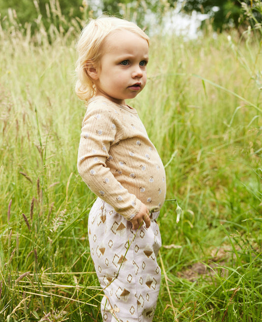 Noa Noa Miniature - Baby Alvira Trousers - Print White / Brown / Purple