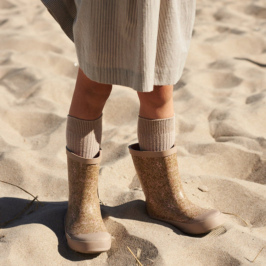 Wheat Footwear - Muddy Rubber Boots Print, WF461h - Summer Field