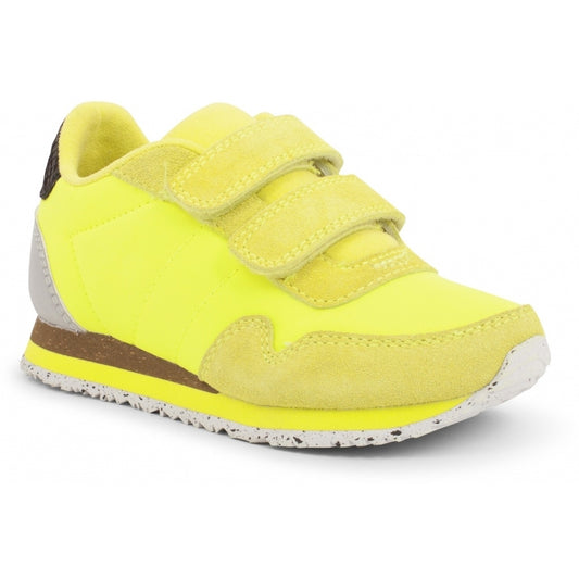 Woden Wonder - Sneakers, Nor Suede Kids - Neon Yellow