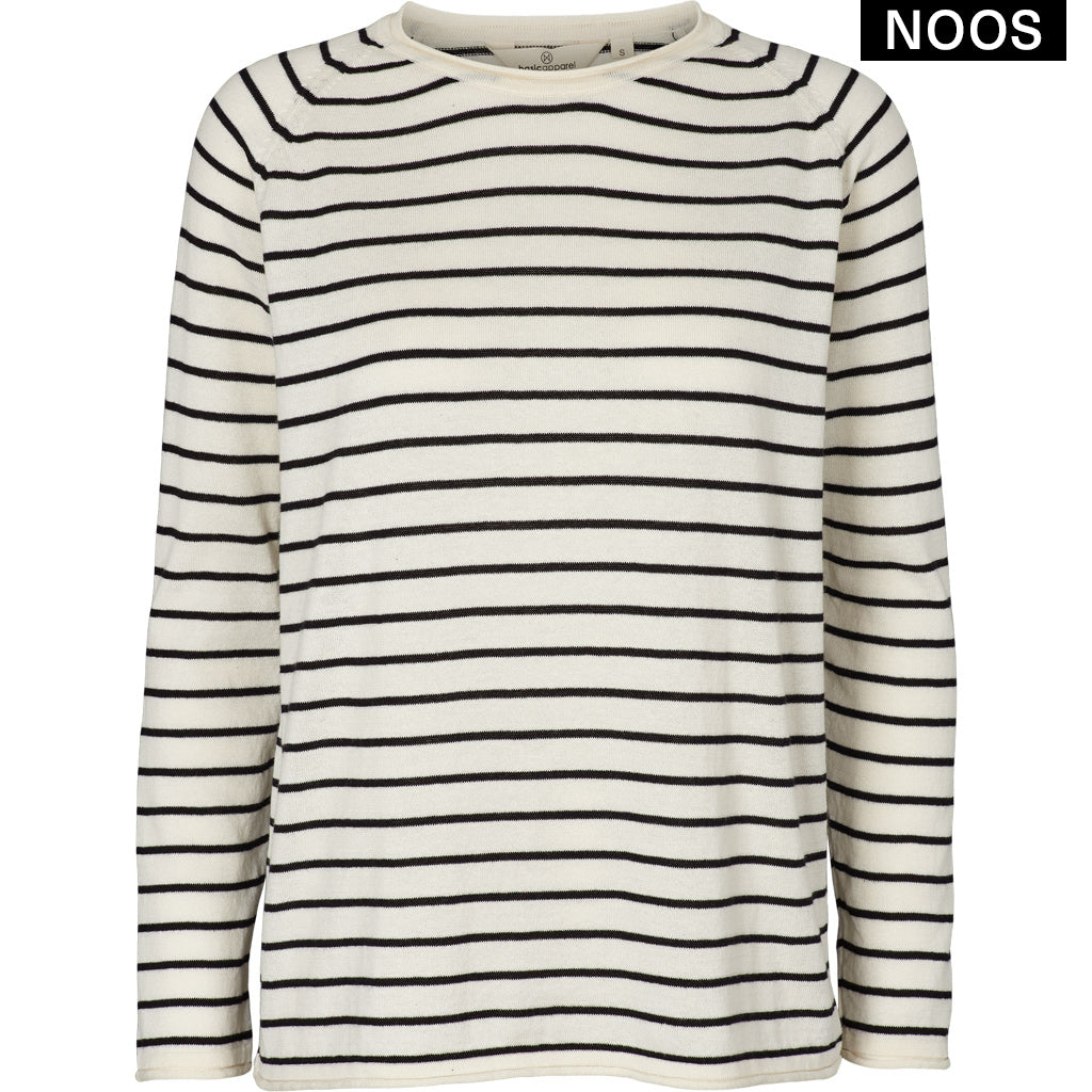 Basic Apparel - Soya Sweater Stripe - Whisper White / Black