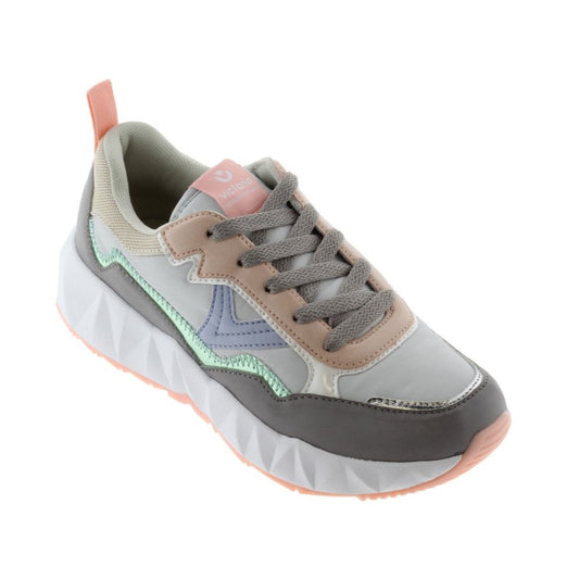 Victoria Shoes - Nylon Multicolour Arista Sneaker - Grey