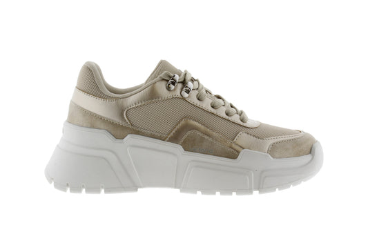Victoria Shoes - PU / Netted Totem Sneaker - Beige