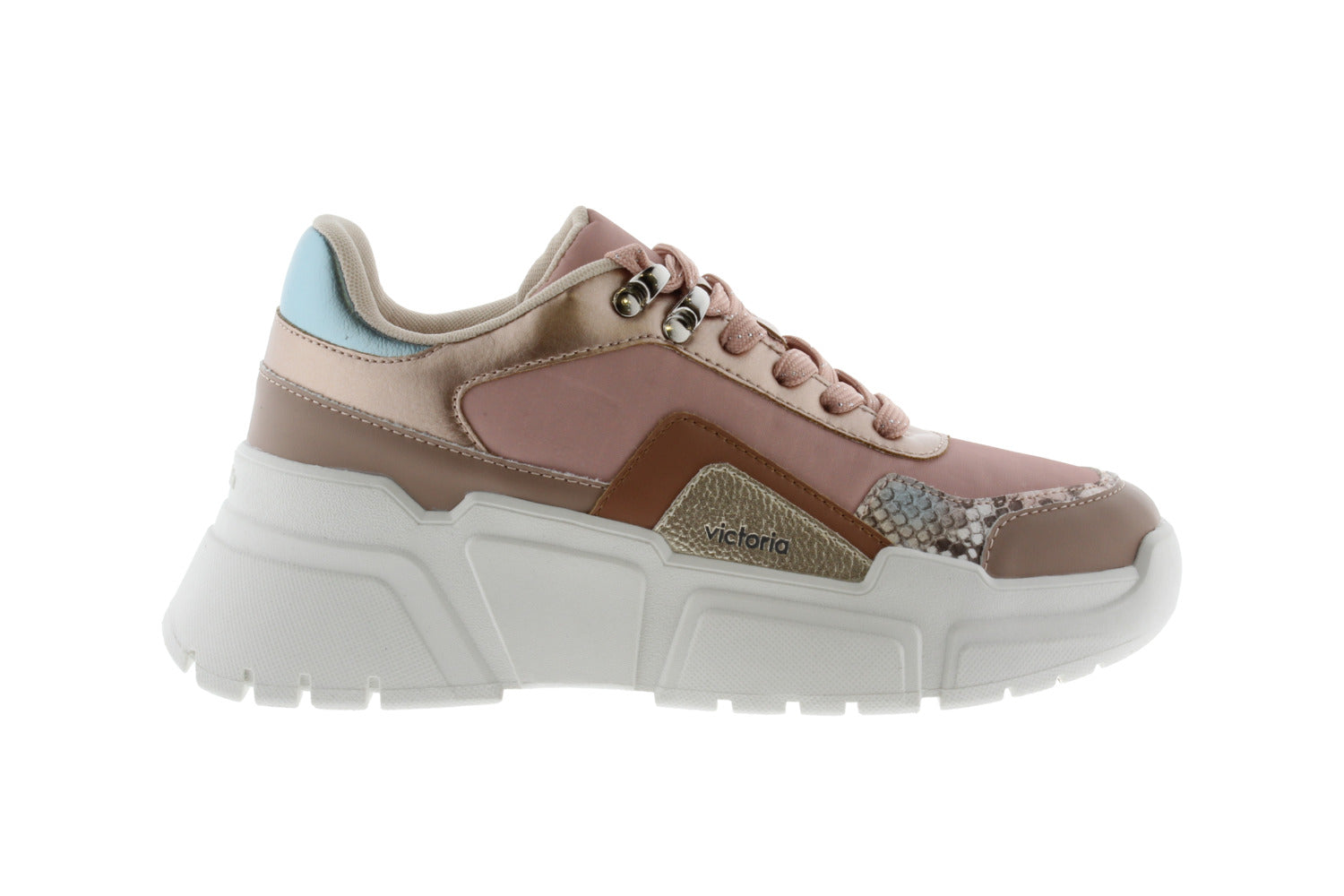 Victoria Shoes - Monochrome Totem Sneaker - Nude / Rose